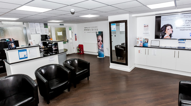 Leigh primary dental waiting area